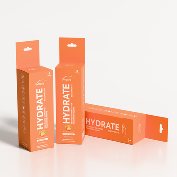 VITALIFE Electrolyte Orange Hydration Sachets with Magnesium, Vitamin C & B12- Pack of 6