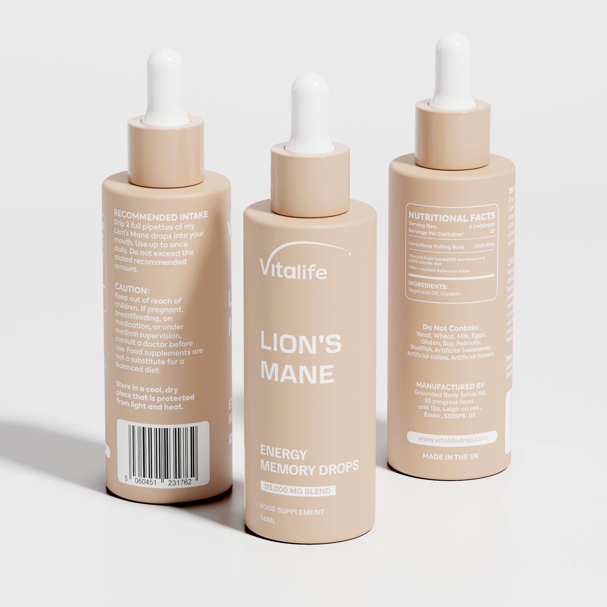 VITALIFE Lion's Mane 115,000mg Drops
