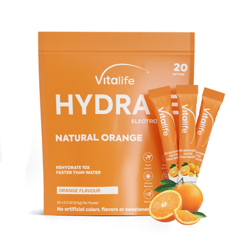 VITALIFE Electrolyte 6g Sachets  – Orange Flavor (20 day Hydration Pack)