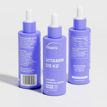 VITALIFE  Vitamin D3 4000iu & K2 1000iu Drops 50ml